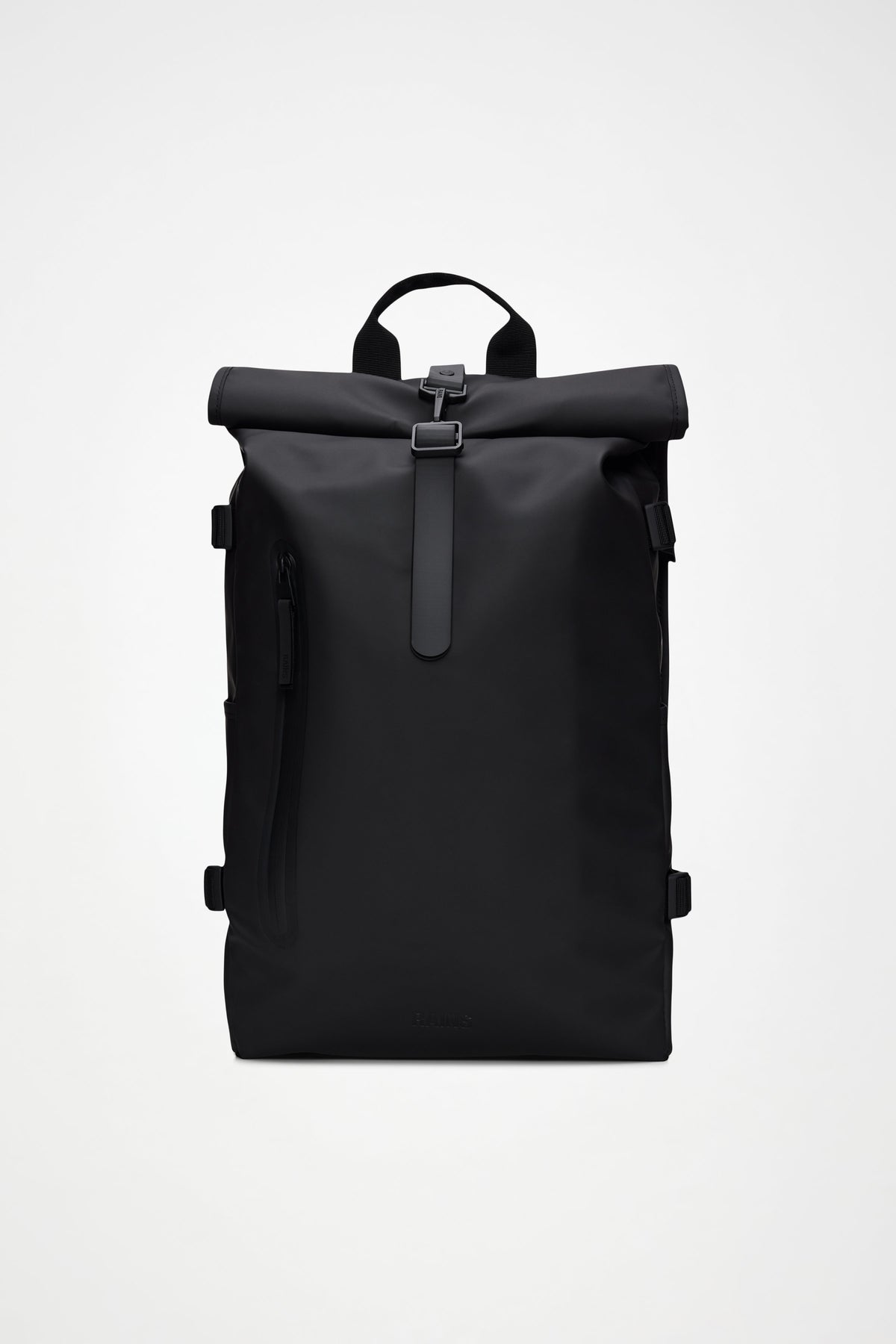 RAINS Rolltop Rucksack Large Black 23L H63 x D14 x W32 cm Backpack