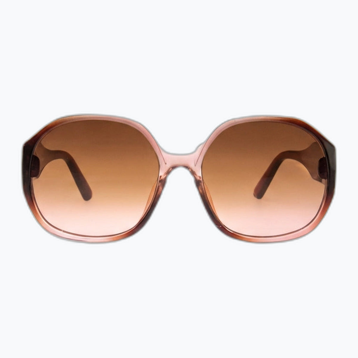 Jaxy Studio in Brown/Pink — Oversized Polarized sunglasses
