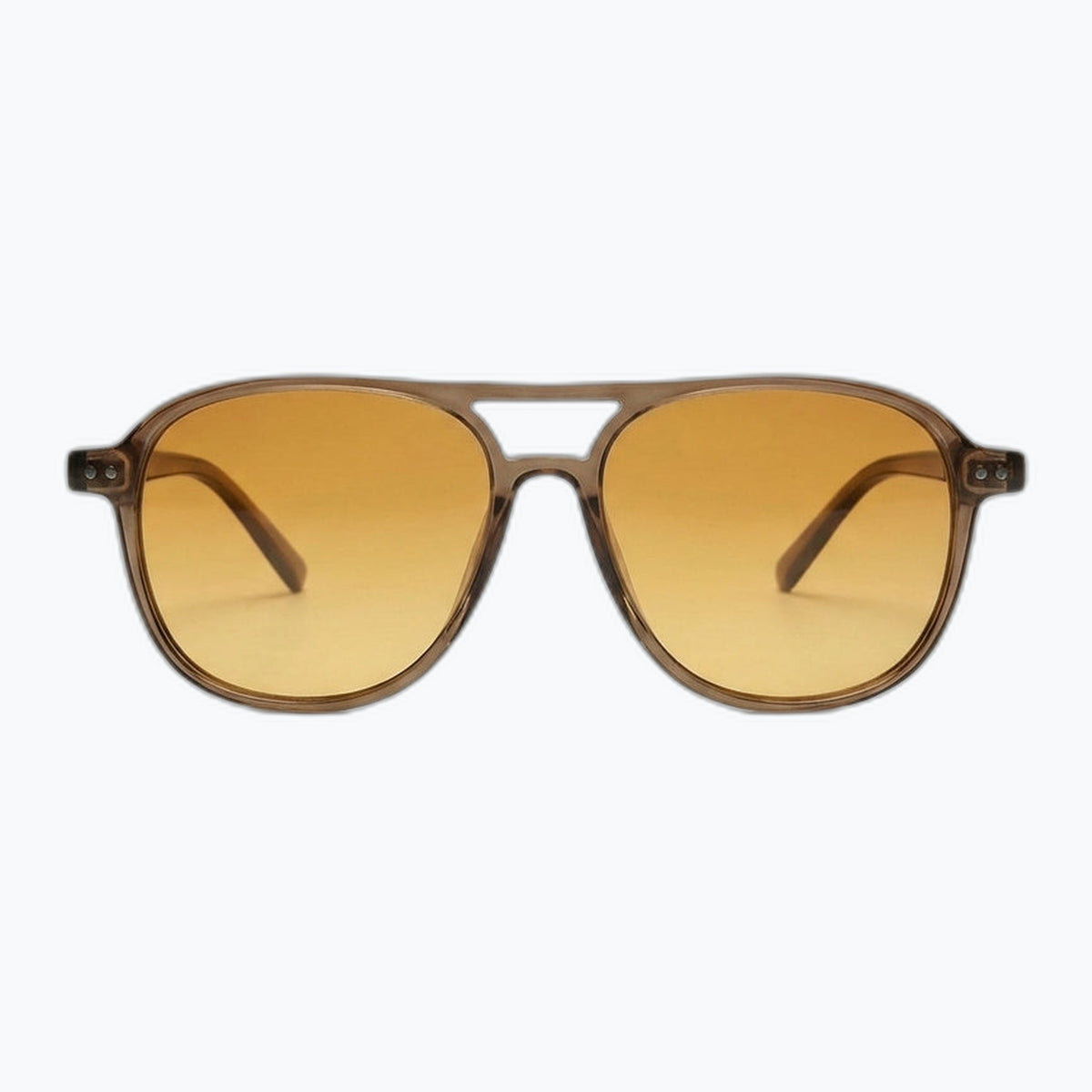Jaxy Eastwood in Brown — Aviator Polarized sunglasses