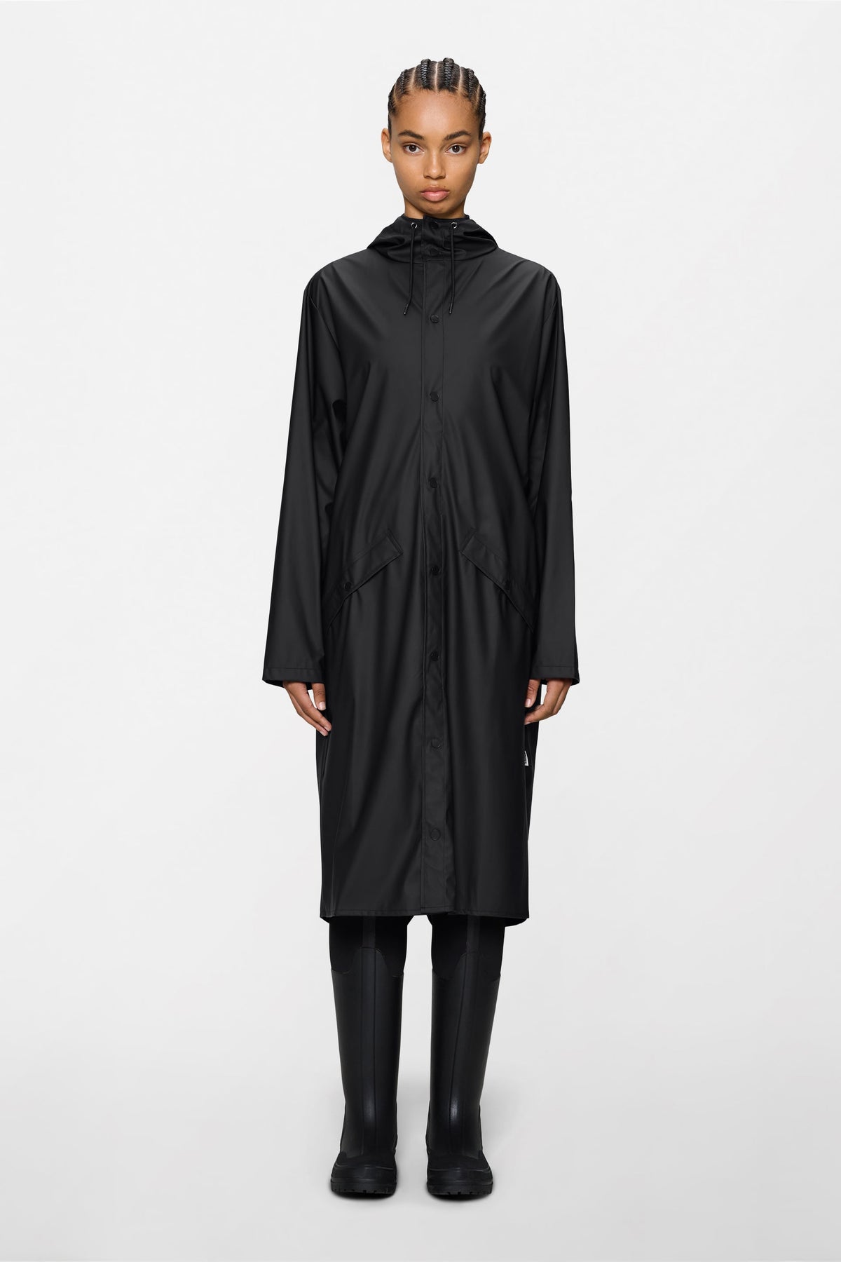 RAINS Longer Jacket Black Jacket