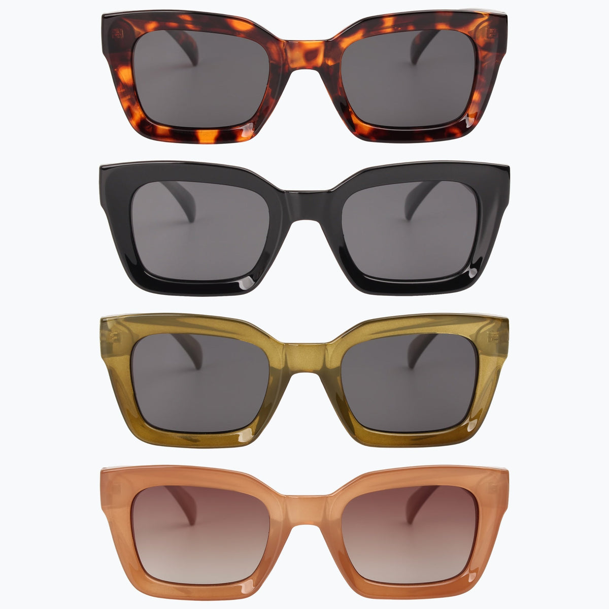 Jaxy Eclipse — Classic Square Polarized sunglasses in Black
