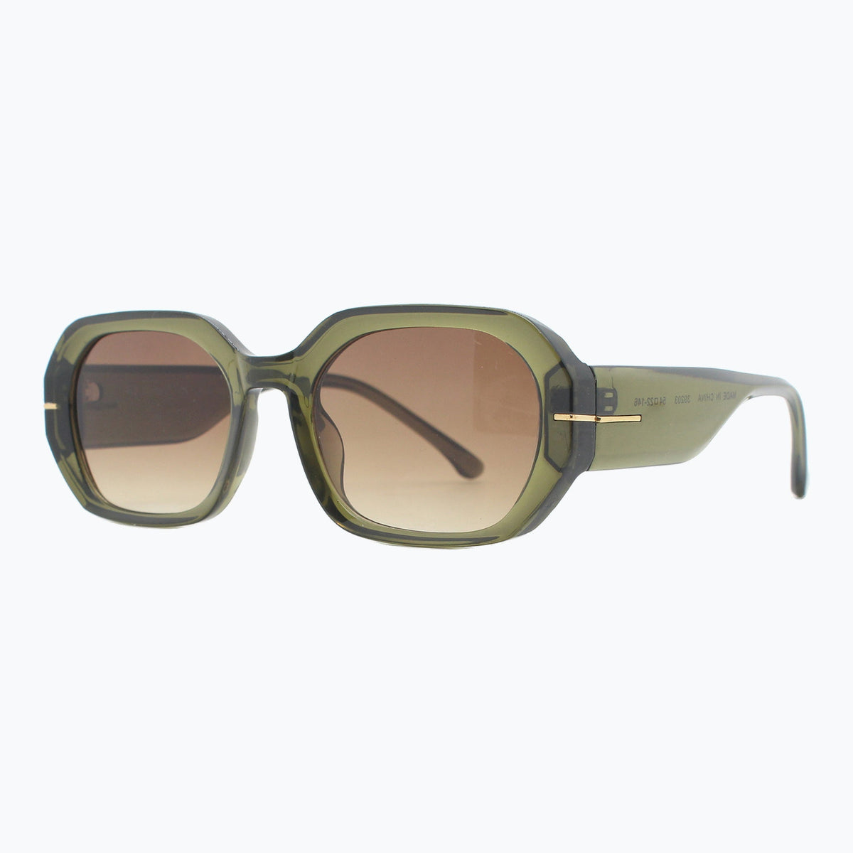 Jaxy The Regent Square sunglasses — side view #Color_Green
