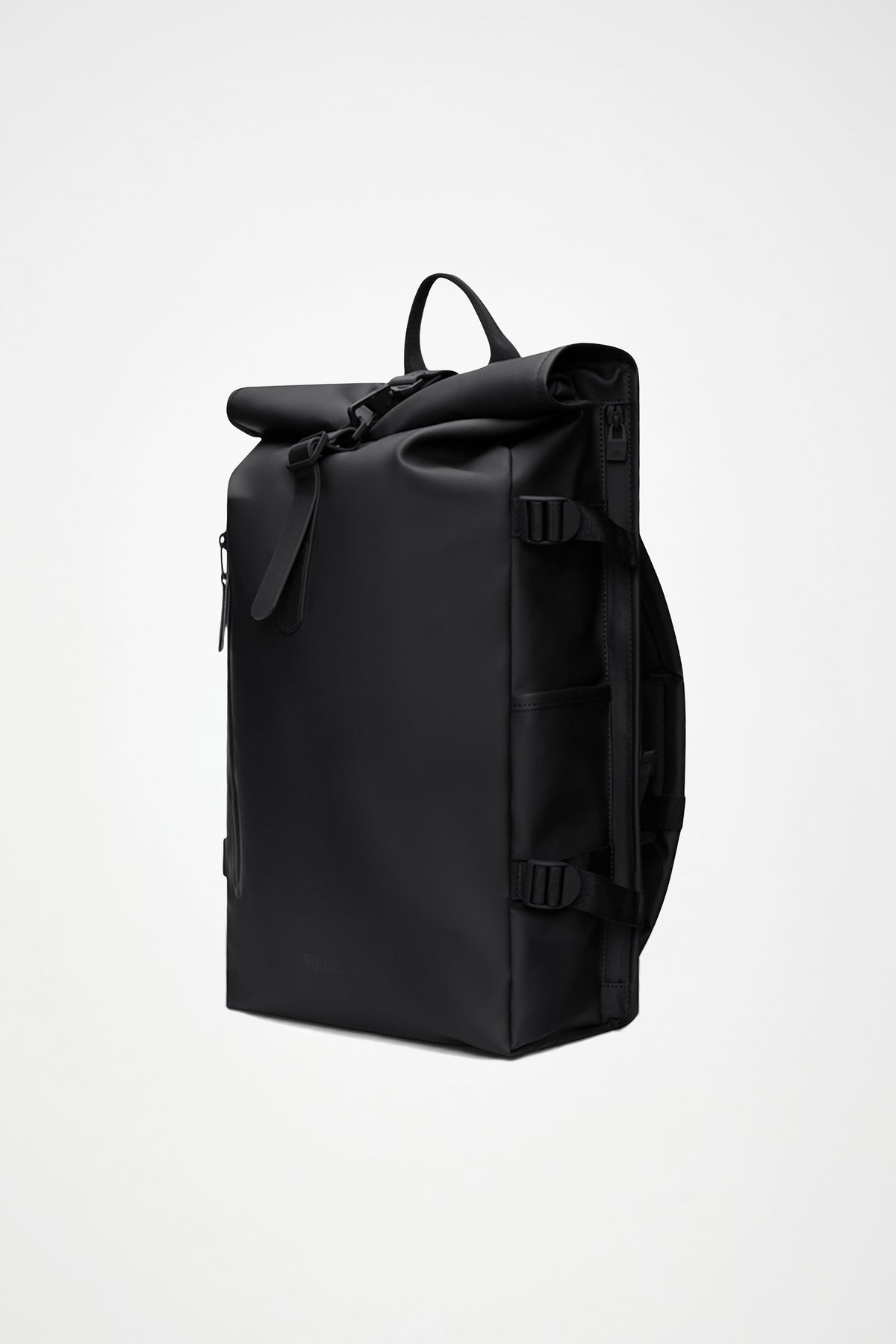 RAINS Rolltop Rucksack Large Black 28L H63 x D14 x W32 cm Backpack