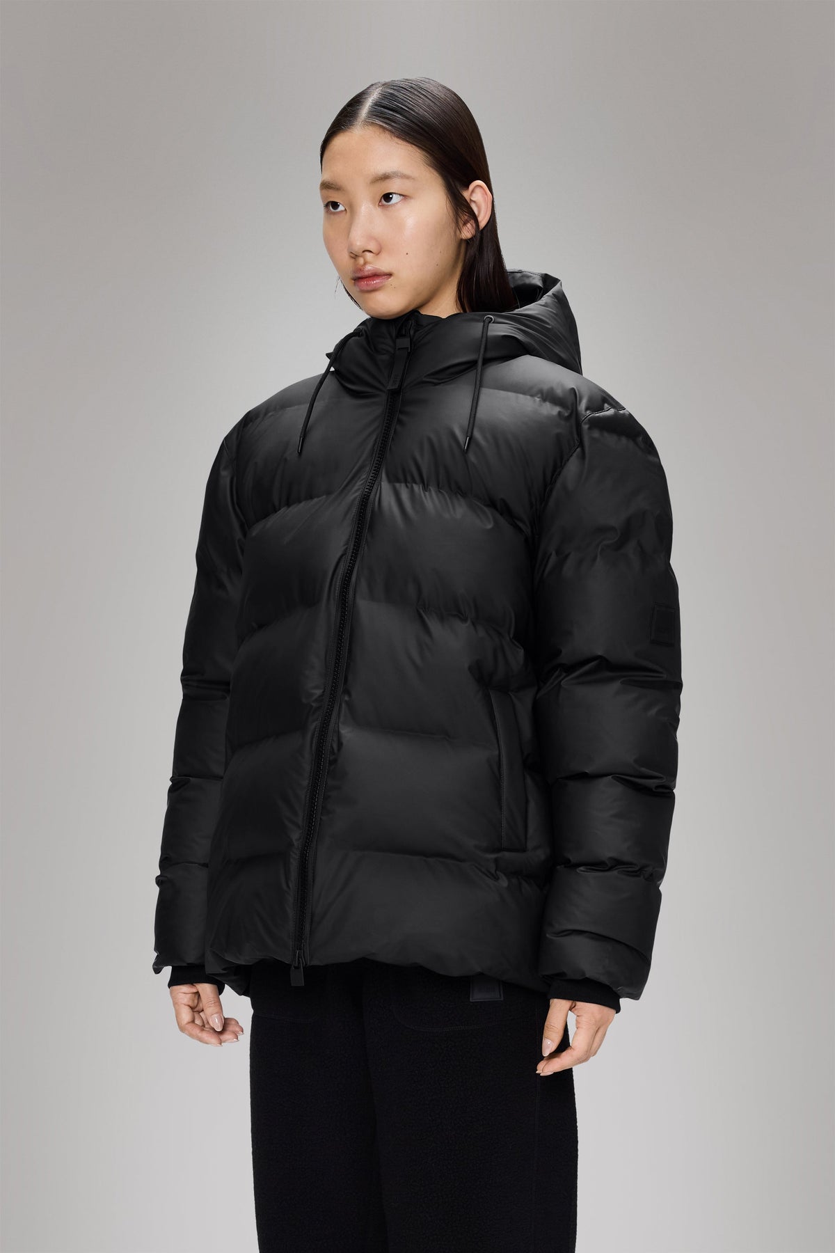 RAINS Alta Puffer Jacket Black Jacket