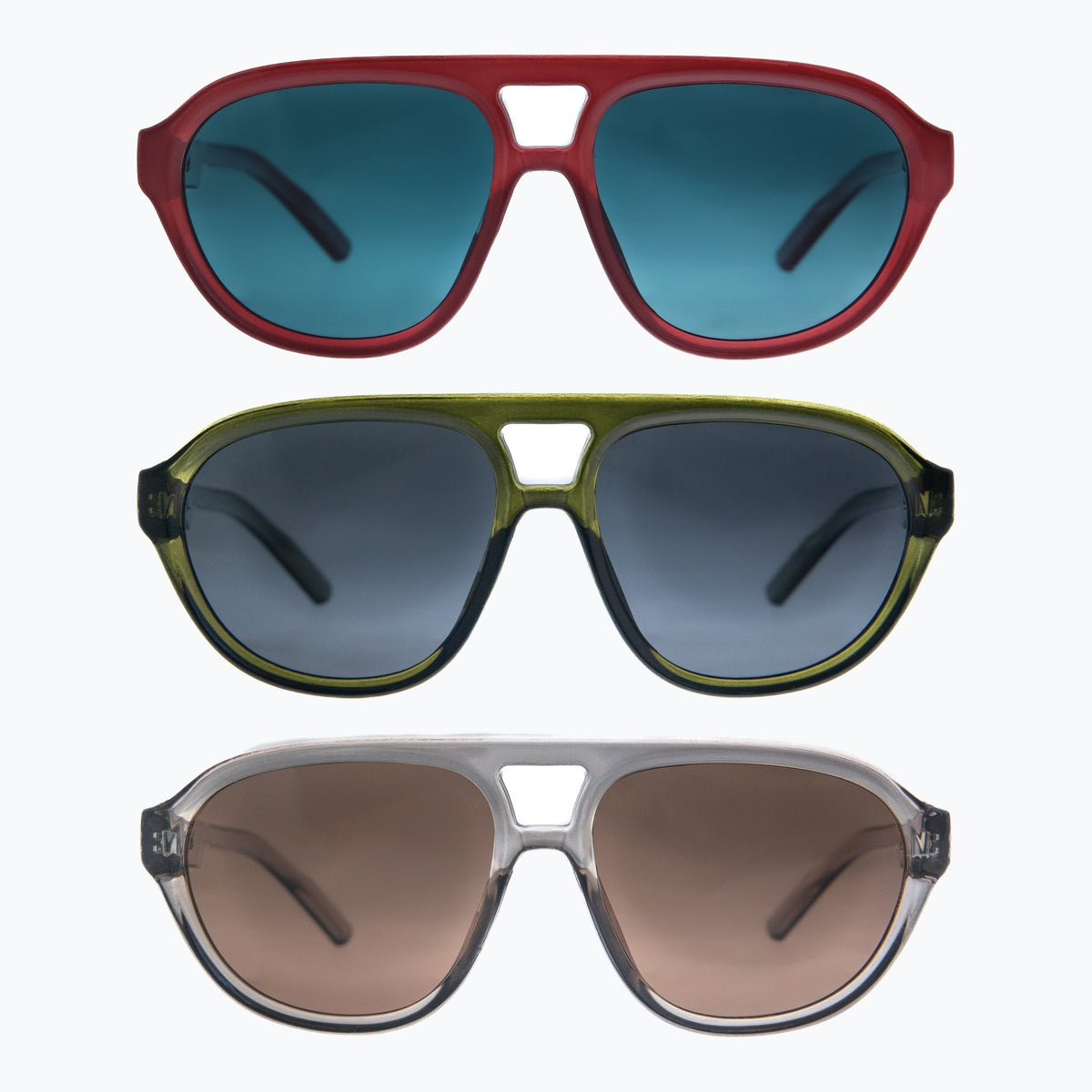 Jaxy Horizon — Retro Aviator Polarized sunglasses in Brown