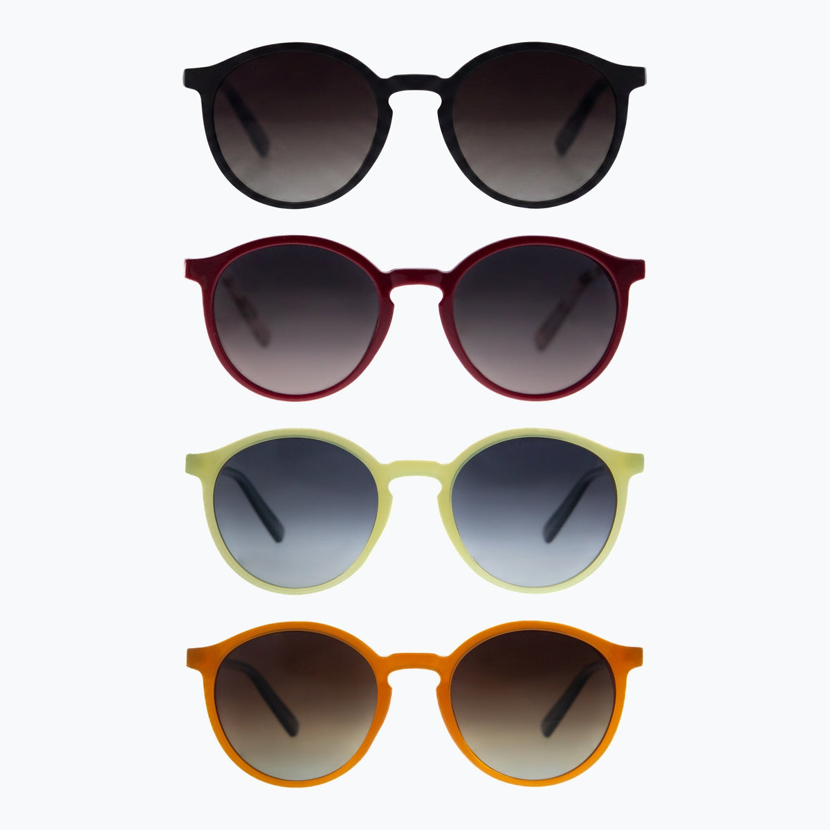Jaxy Lennon — Retro Round Polarized sunglasses in Black/Tort