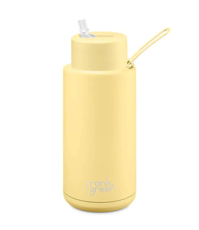 Ceramic Reusable Bottle - Flip Straw Lid