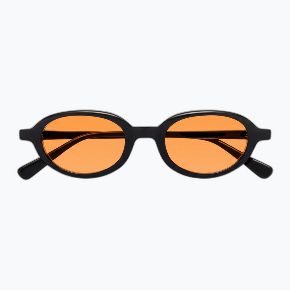 Jaxy Vinyl in Black/Amber — Round Polarized sunglasses