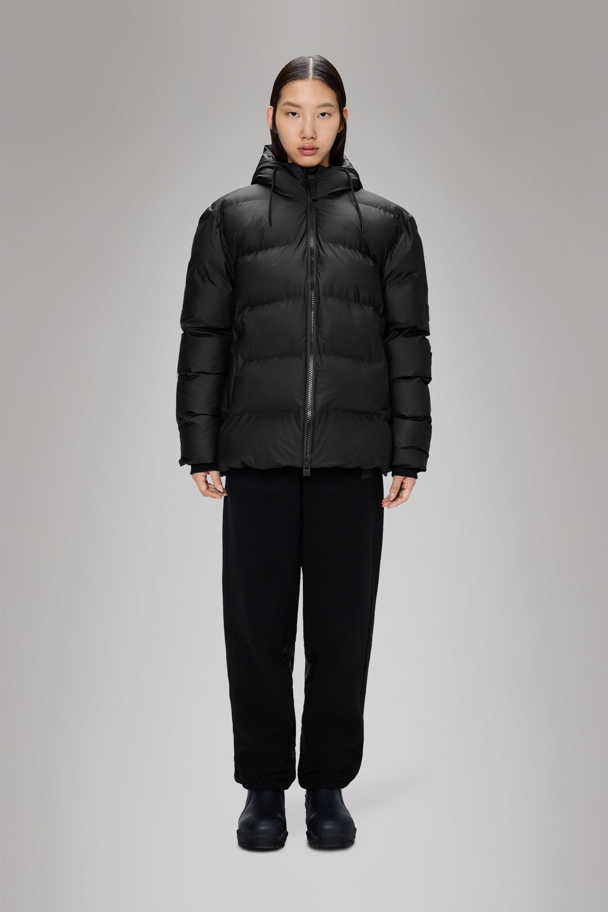 RAINS Alta Puffer Jacket Black Jacket