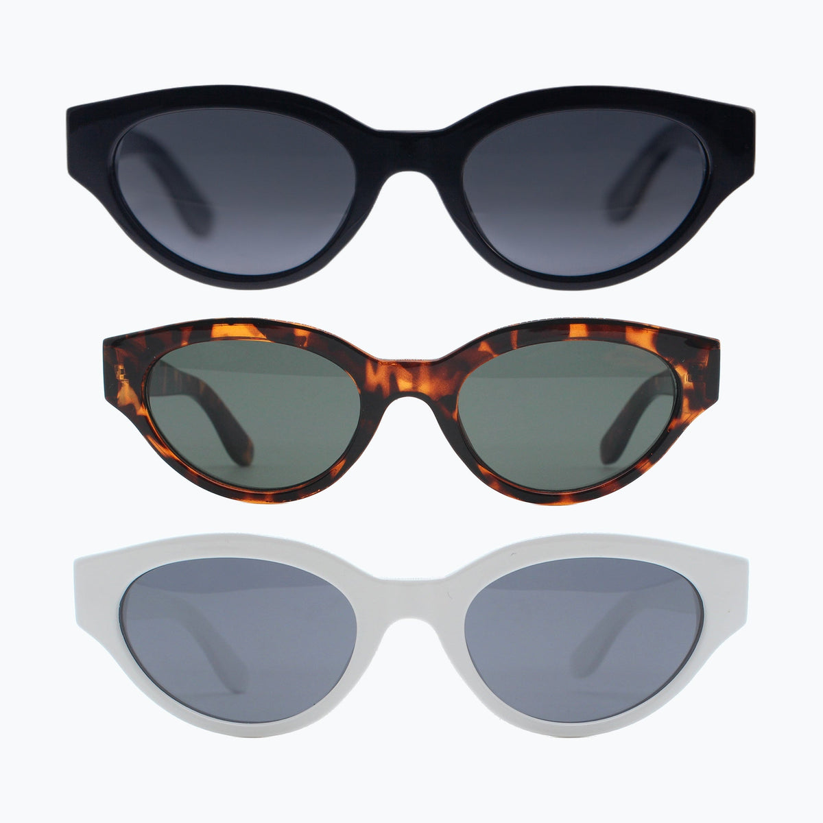 Jaxy Monroe — Retro Cat-eye Polarized sunglasses in Black