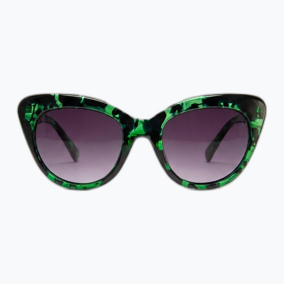 Jaxy Mystique in Green Tort — Cat-eye sunglasses