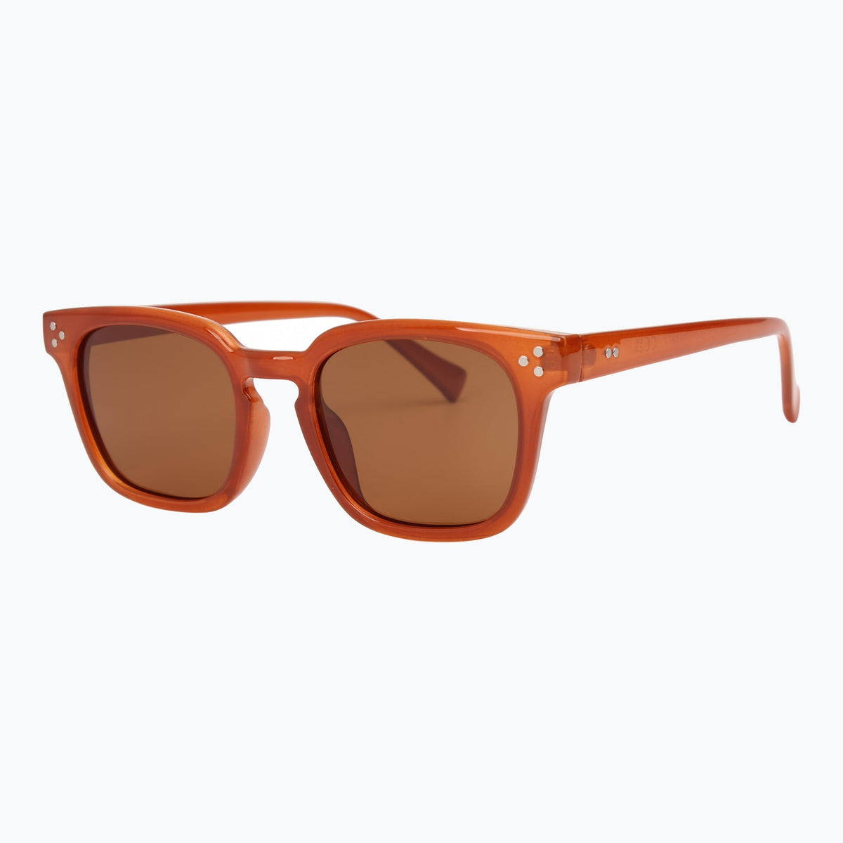 Jaxy Diner Square sunglasses — side view #Color_Rust tort