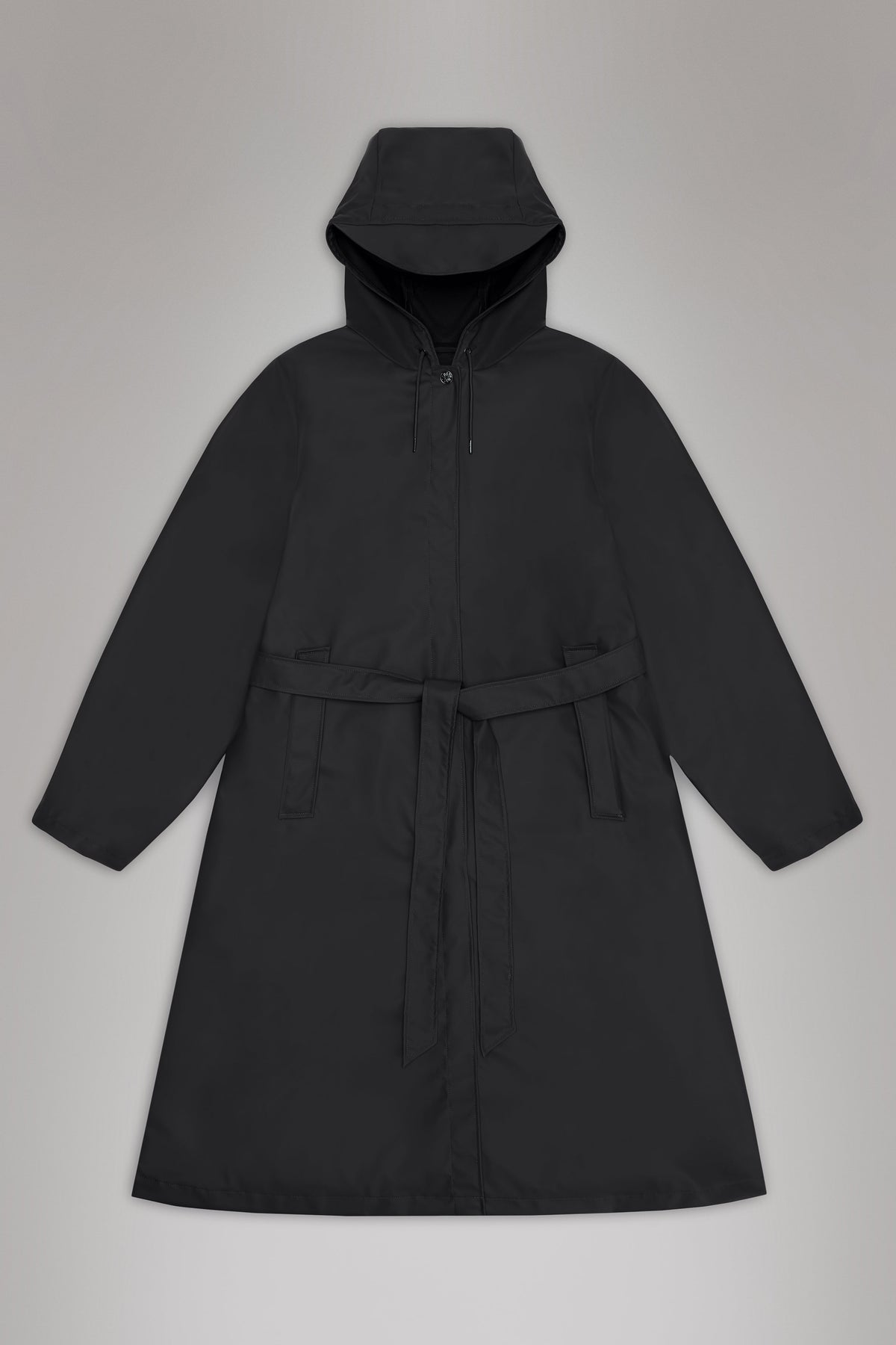 RAINS A-Line Longer W Jacket Black Jacket