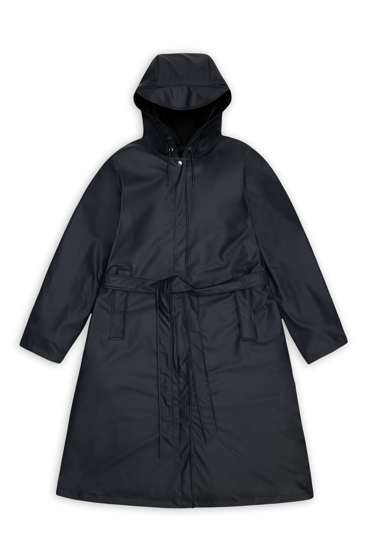RAINS A-Line Longer W Jacket Black Jacket
