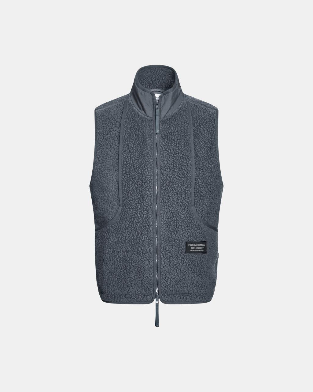 Men's Off-Race Pile Fleece Vest - Steel