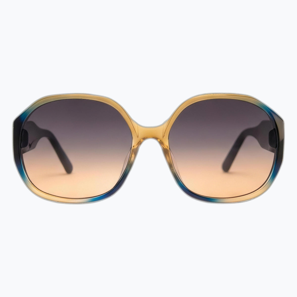 Jaxy Studio in Amber/Blue — Square Polarized sunglasses #Color_Amber/Blue