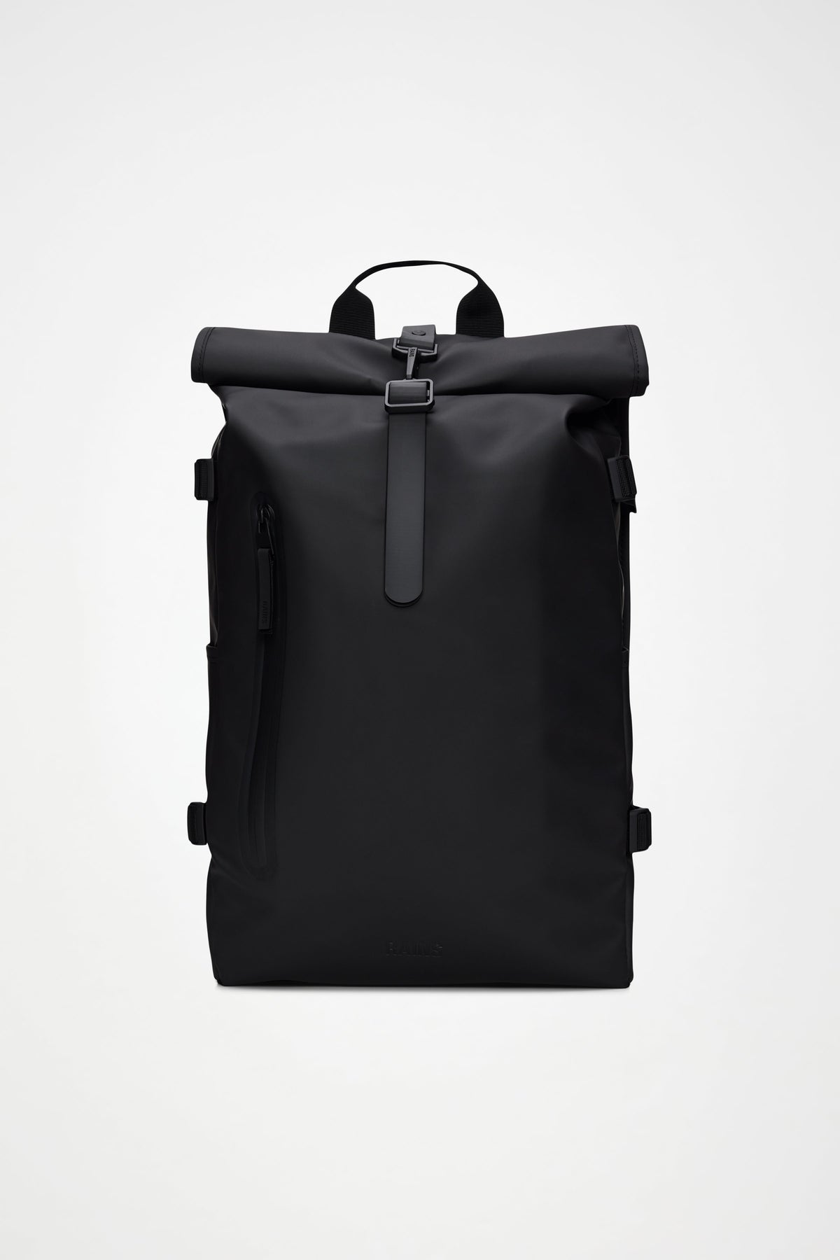 RAINS Rolltop Rucksack Large Black 28L H63 x D14 x W32 cm Backpack