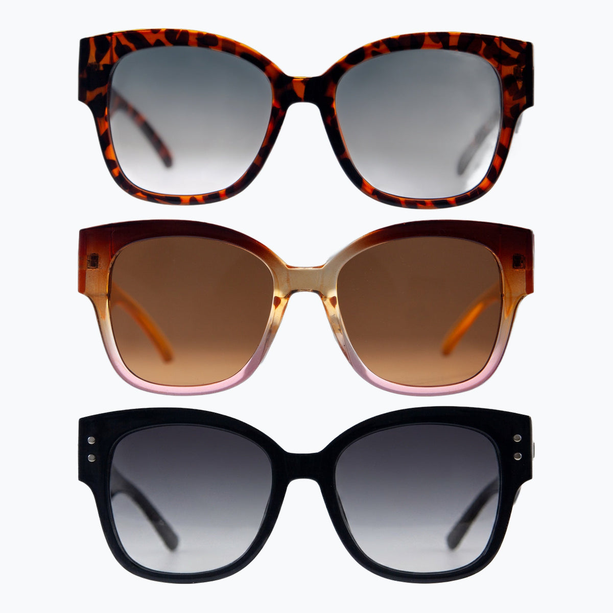 Jaxy Dahlia — Classic Square sunglasses in Amber/Pink
