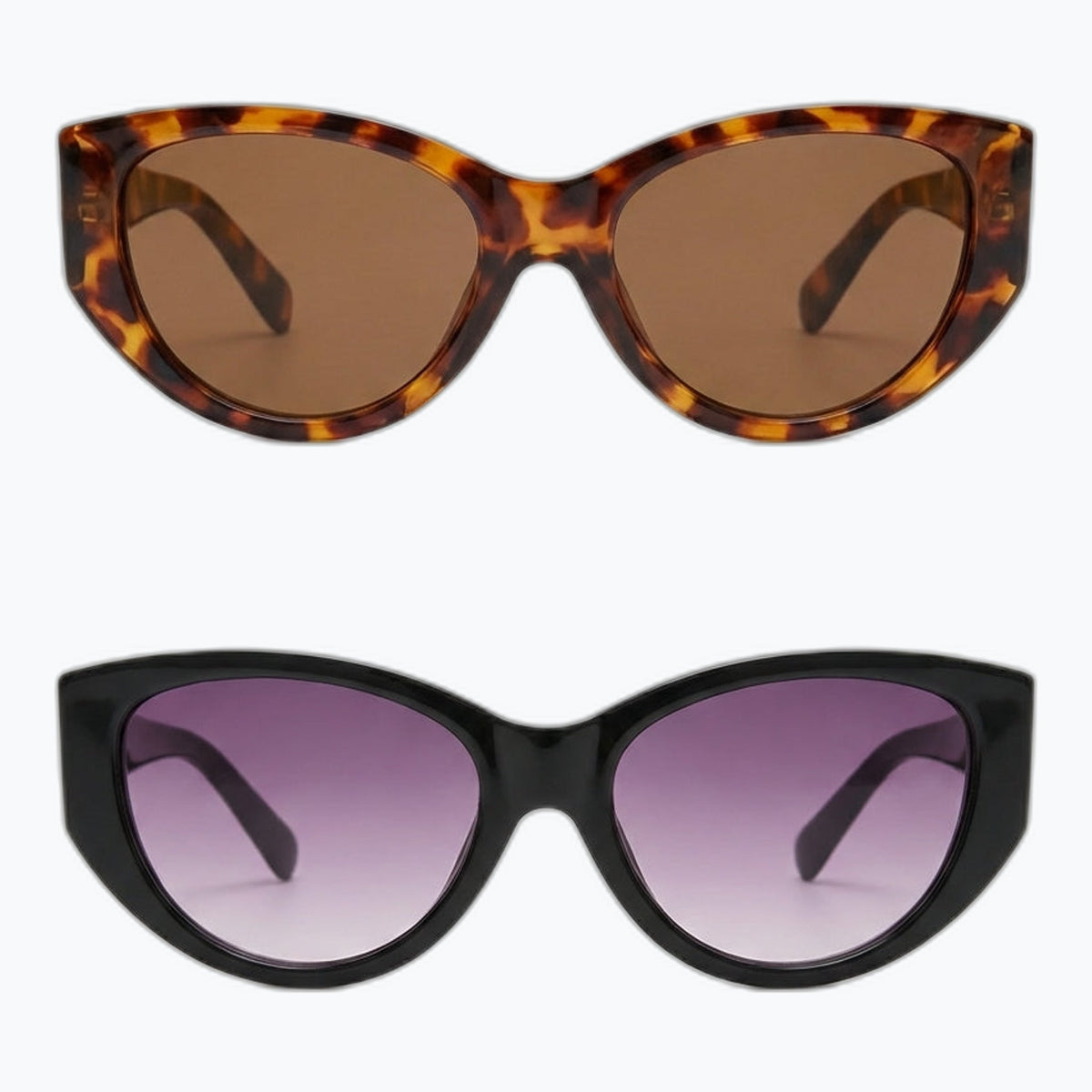 Jaxy Velour — Retro Cat-eye Polarized sunglasses in Black