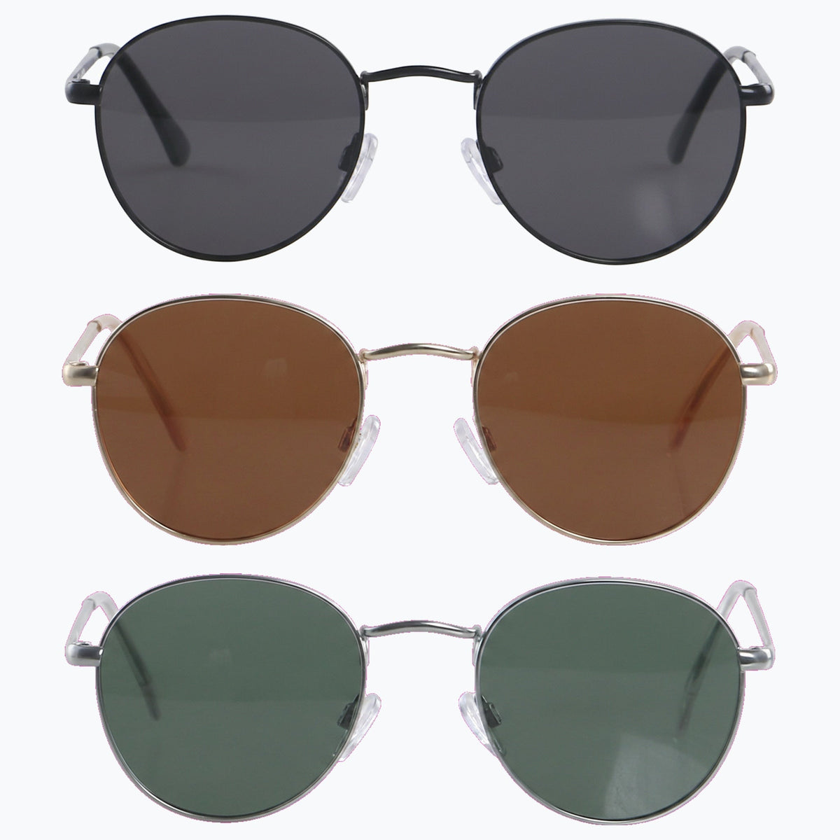 Jaxy Raven — Classic Round Polarized sunglasses in Black