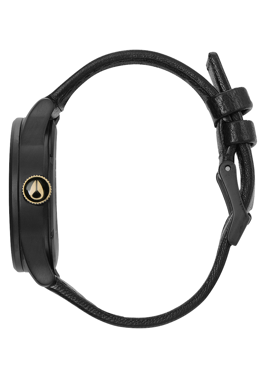 Sentry Leather - Matte Black / Gold