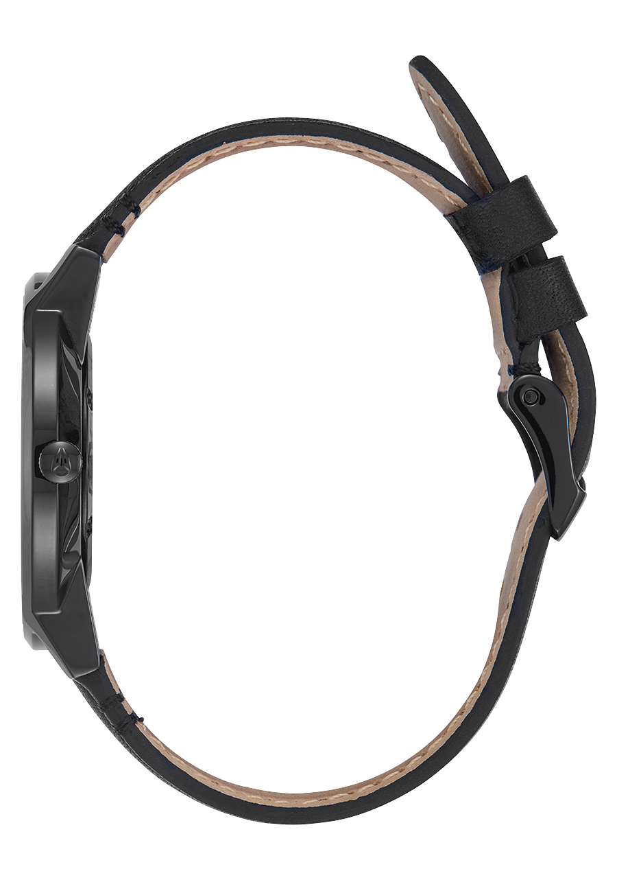 Porter Leather - All Black / Gold