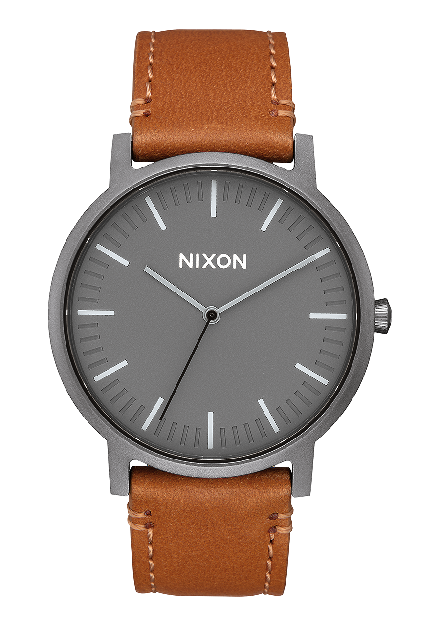 Porter Leather - Gunmetal / Charcoal / Taupe