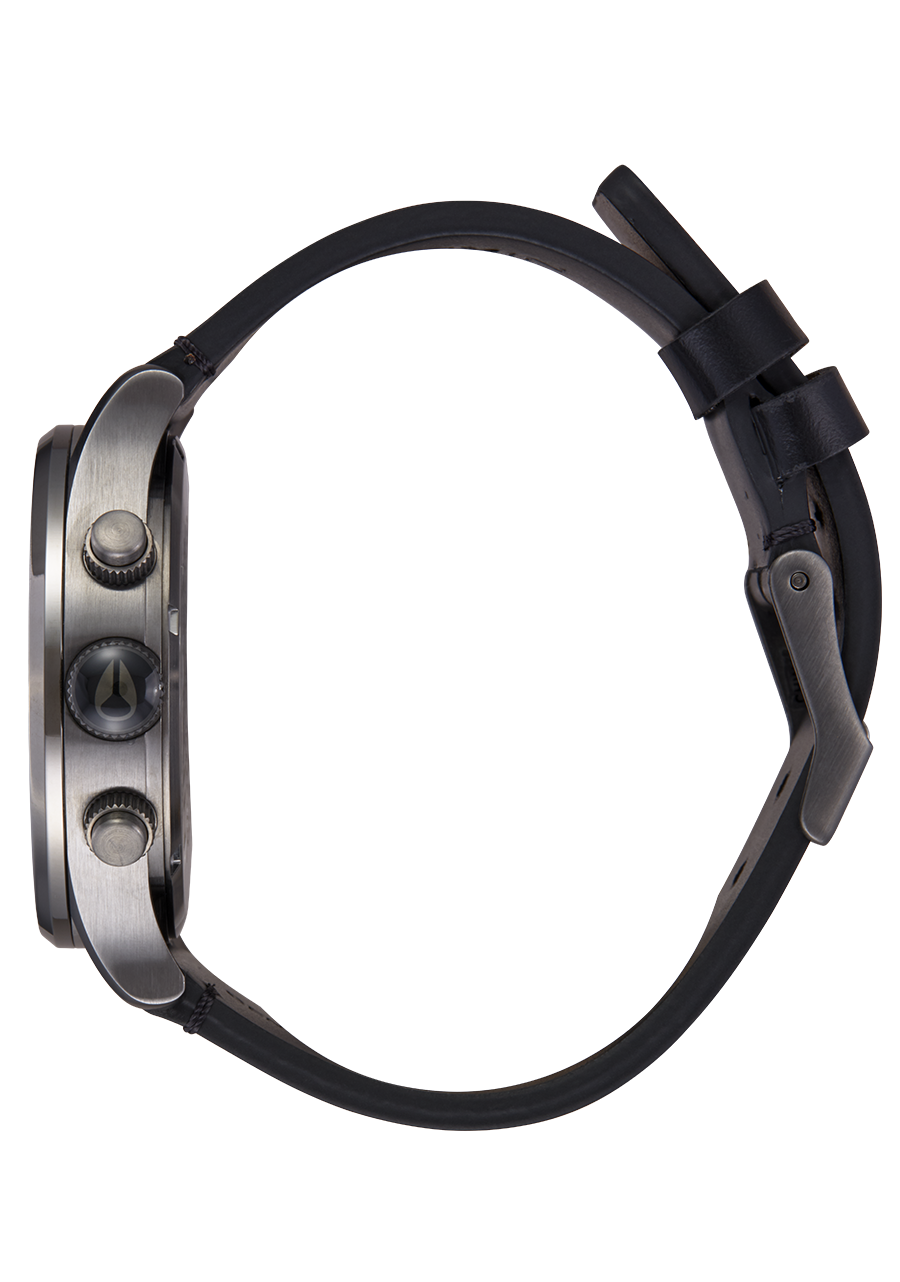 Sentry Chrono Leather - All Gunmetal / Black