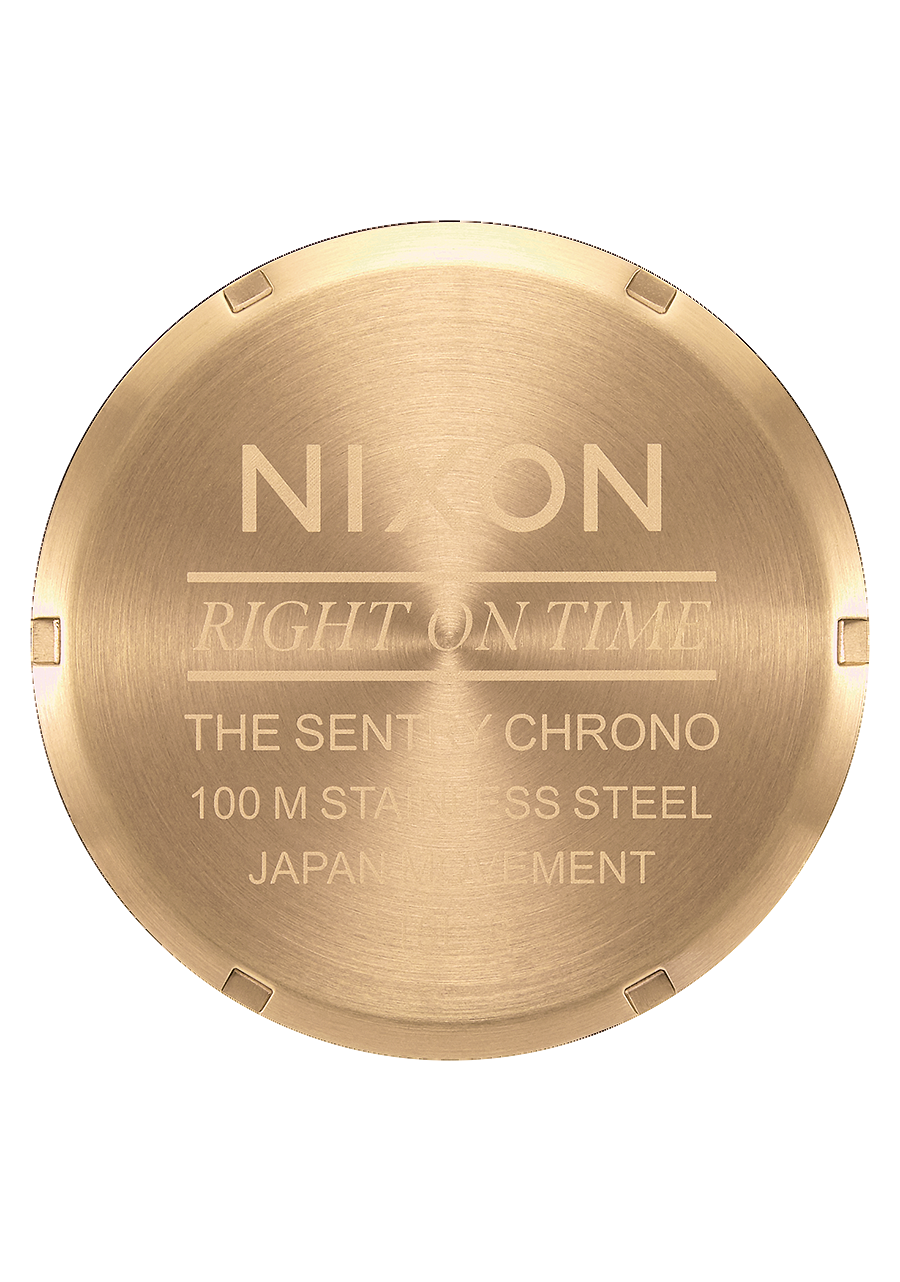 Sentry Chrono Leather - Gold / Indigo / Brown