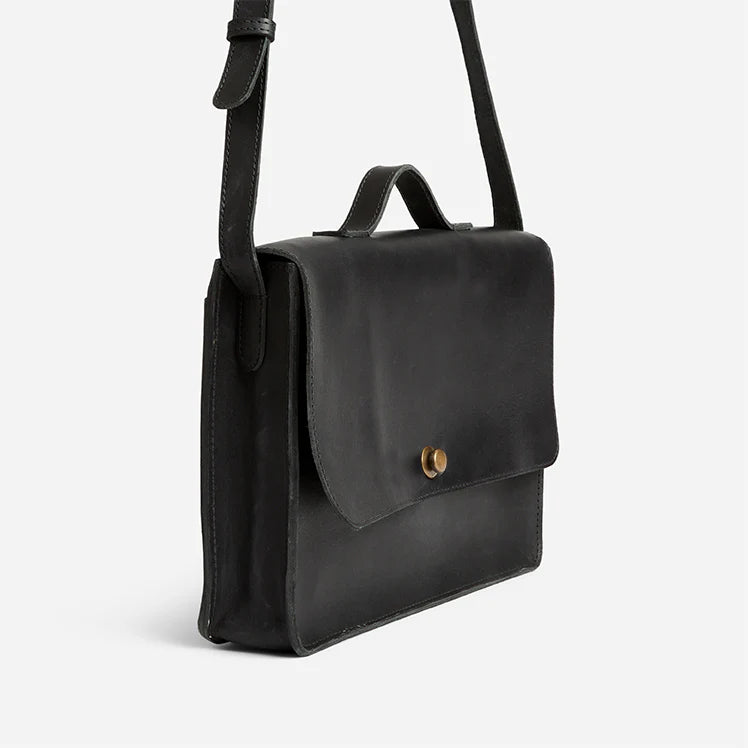 Austin Full-Grain Leather Messenger Bag