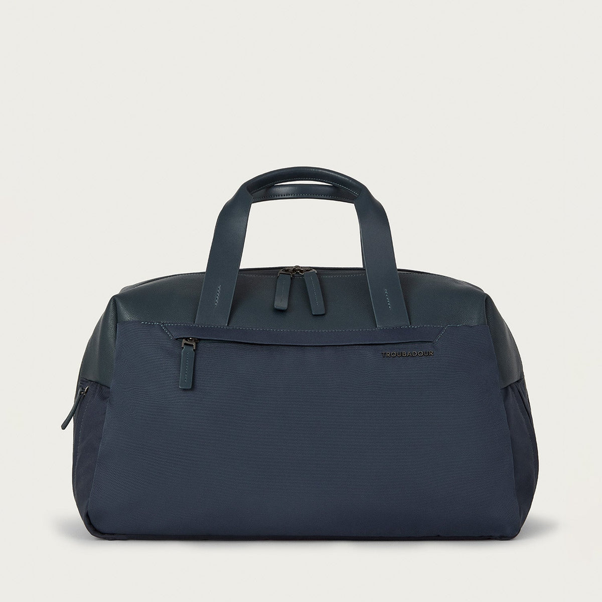 Troubadour Apex Travel Duffle in basalt blue, front view