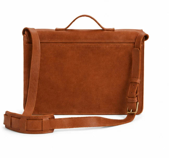 Austin Full-Grain Leather Messenger Bag