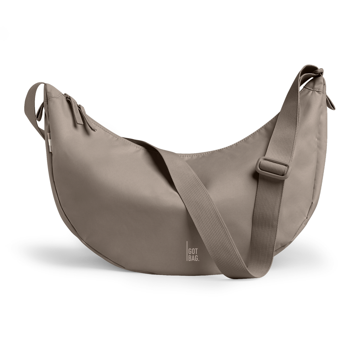 MOONBAGLARGEMONOCHROME bag in seal (Dark Beige Tone), studio shot, front view.