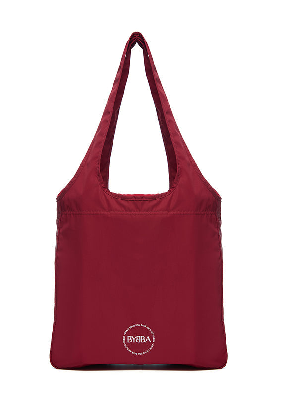 back view of rich red bag