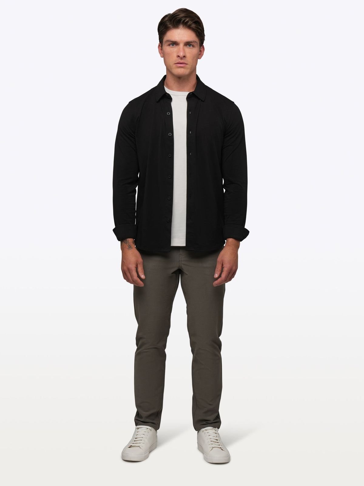 AO Long Sleeve Button Up | Black Signature-Fit PYCA Pro®