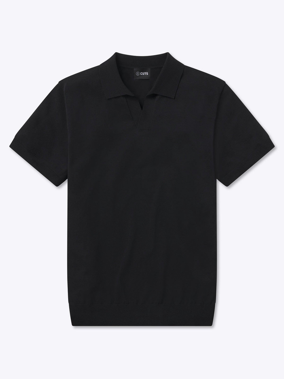 Riviera Knit Polo | Black Signature-Fit