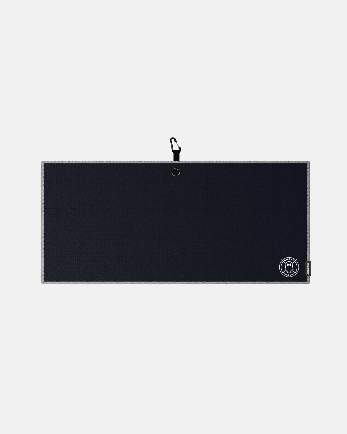 Caddie Size Towel with Magnet Patch and Carabiner Black#color_black