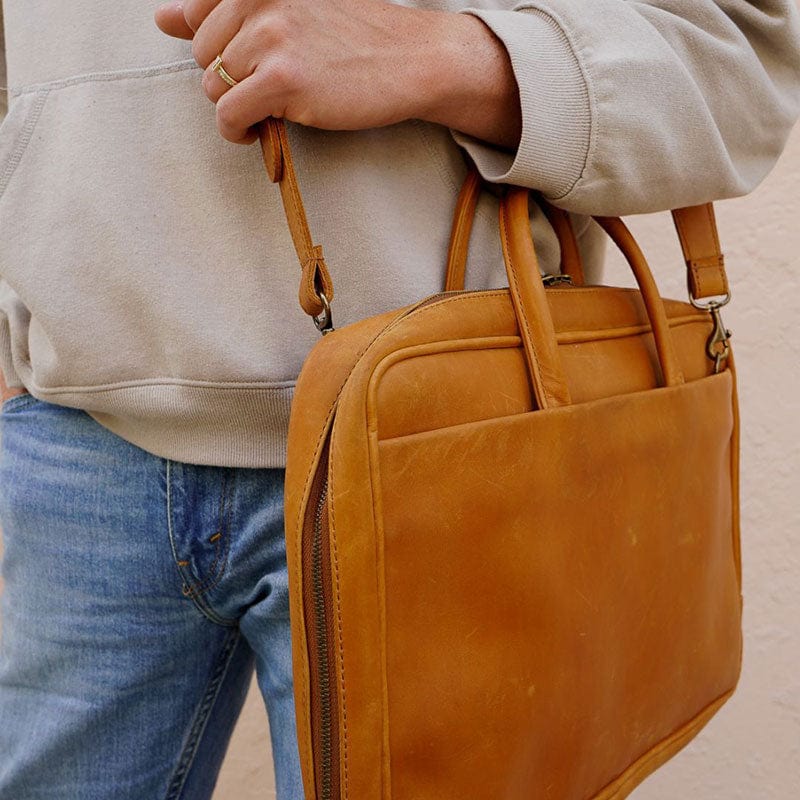 Brentwood Full-Grain Leather Briefcase
