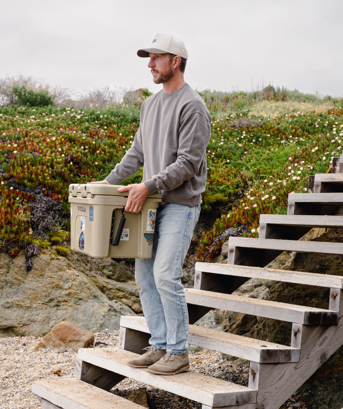 Carmel Crew - Faded Grey (Men's Fit)