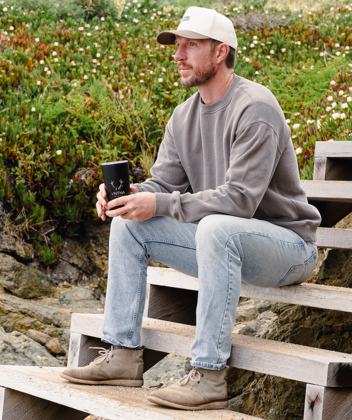 Carmel Crew - Faded Grey (Men's Fit)