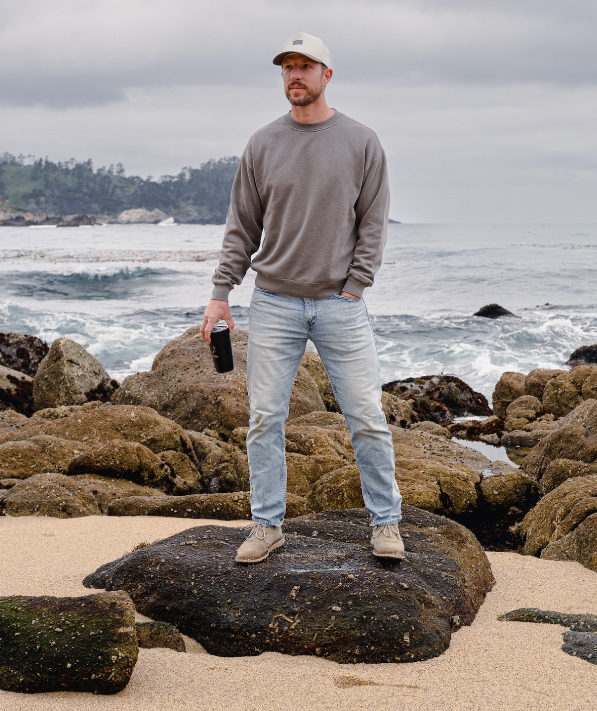 Carmel Crew - Faded Grey (Men's Fit)