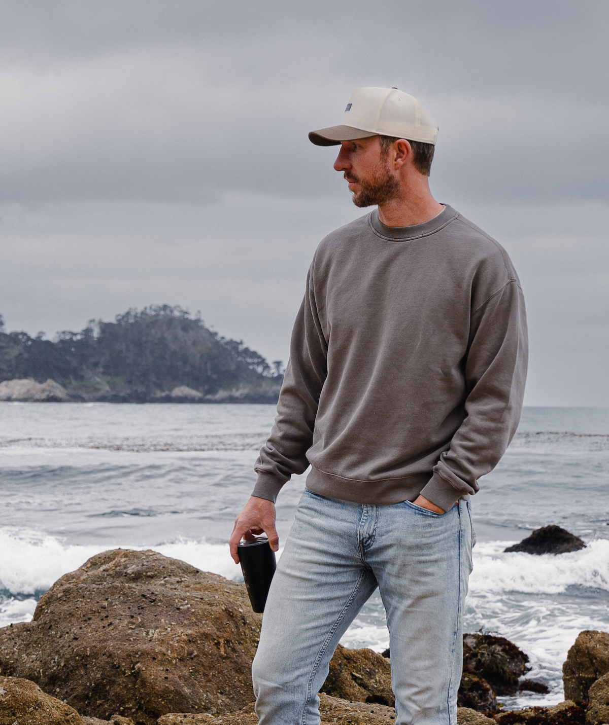 Carmel Crew - Faded Grey (Men's Fit)