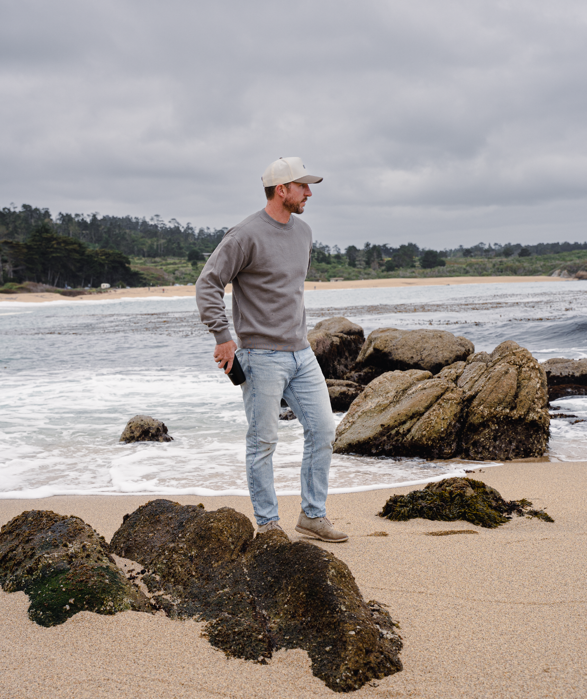 Carmel Crew - Faded Grey (Men's Fit)