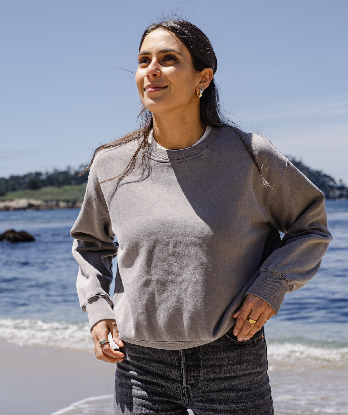 Carmel Crew - Faded Grey (Women's Fit)