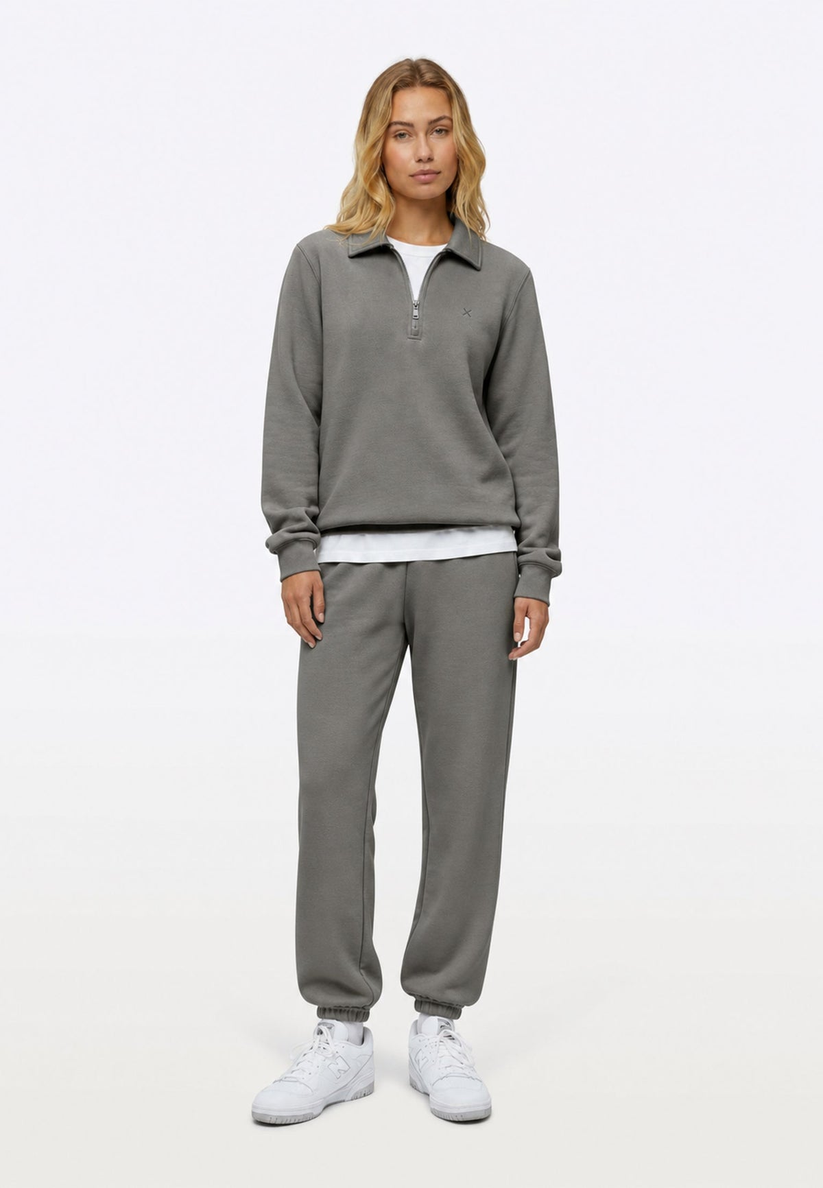 Divine Fleece Oversized Q-Zip | Charcoal