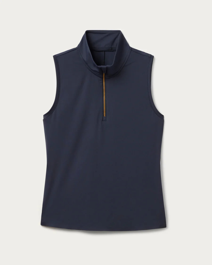 Course to Court Sleeveless Zip Mock