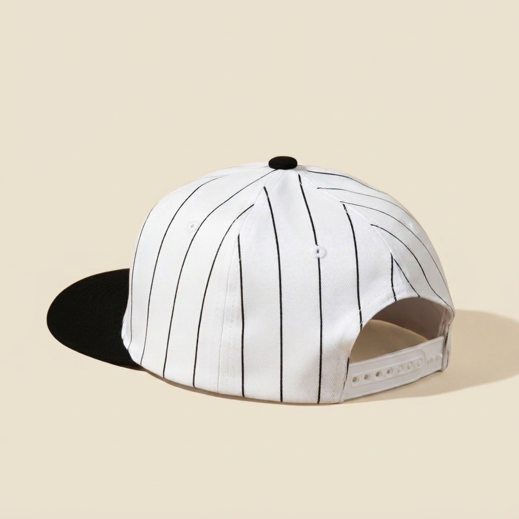 The Pinstripe Monogram Cap