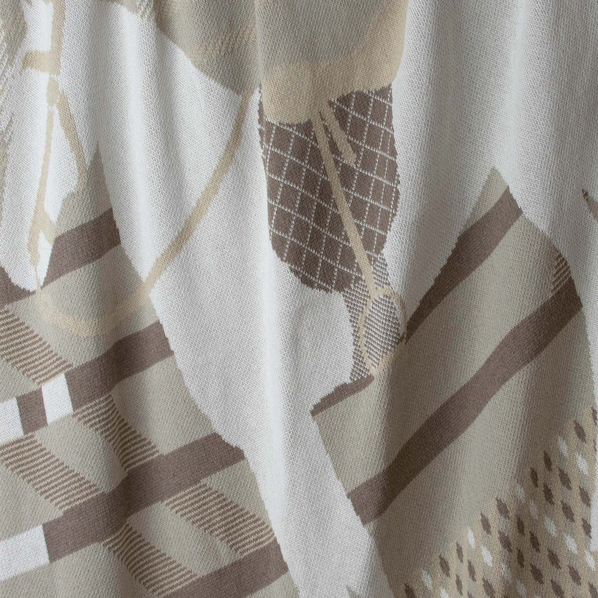 In2Green Eco Throw Cotton Sustainable Knit Patterned | Stripes Throw Blanket - Equestrian Cheval