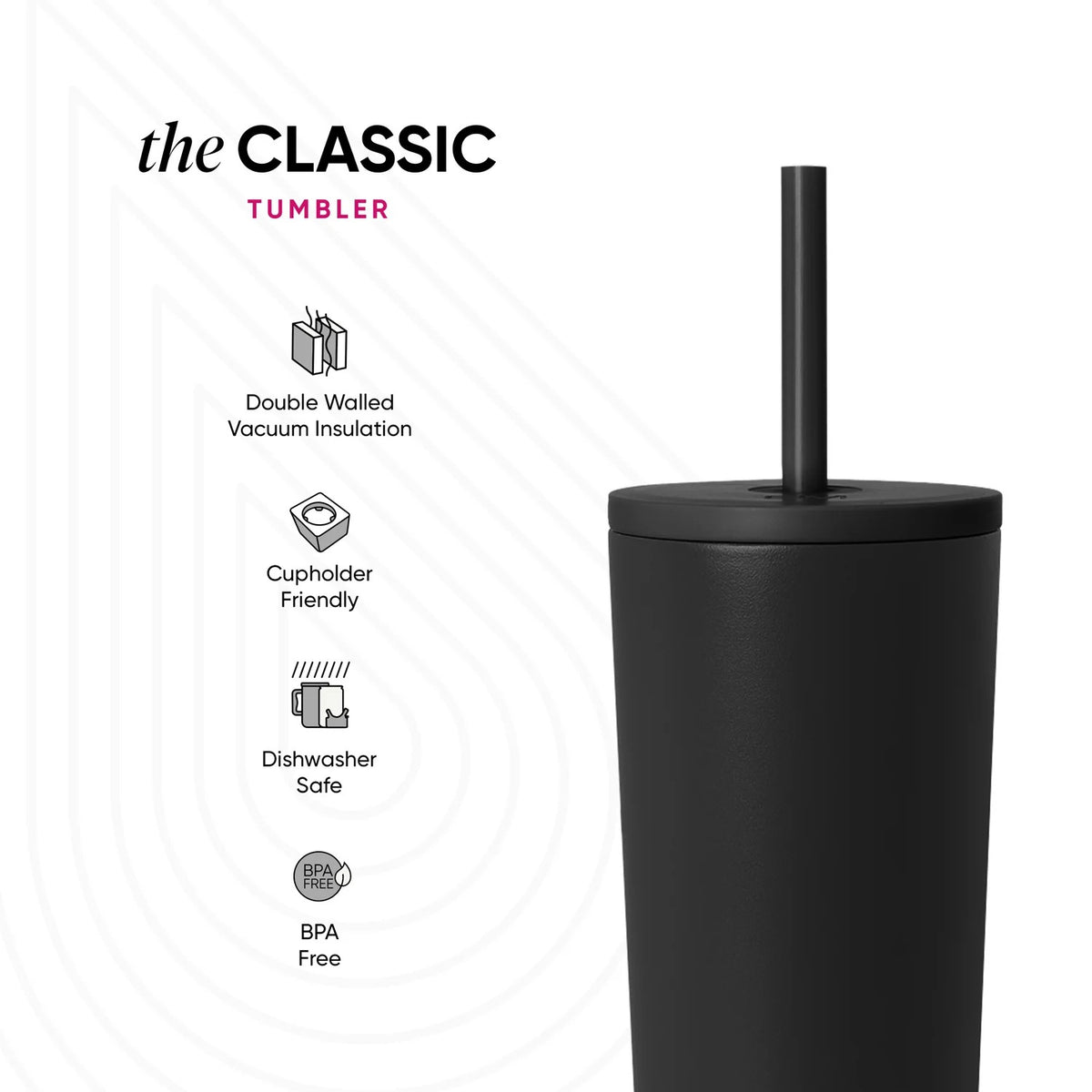 Classic Tumbler - 24oz - Midnight Black