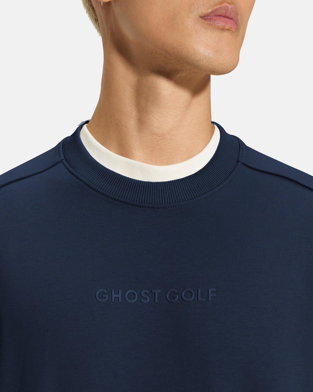 Clubhouse Crewneck_Closeup_Navy #color_navy